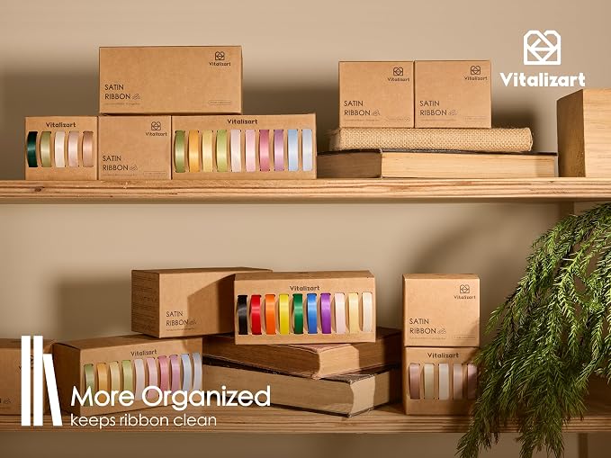 Vitalizart Pastel Ribbons for Crafts 3/8" x 100Yds Double-Faced Satin Thin | - Image 3