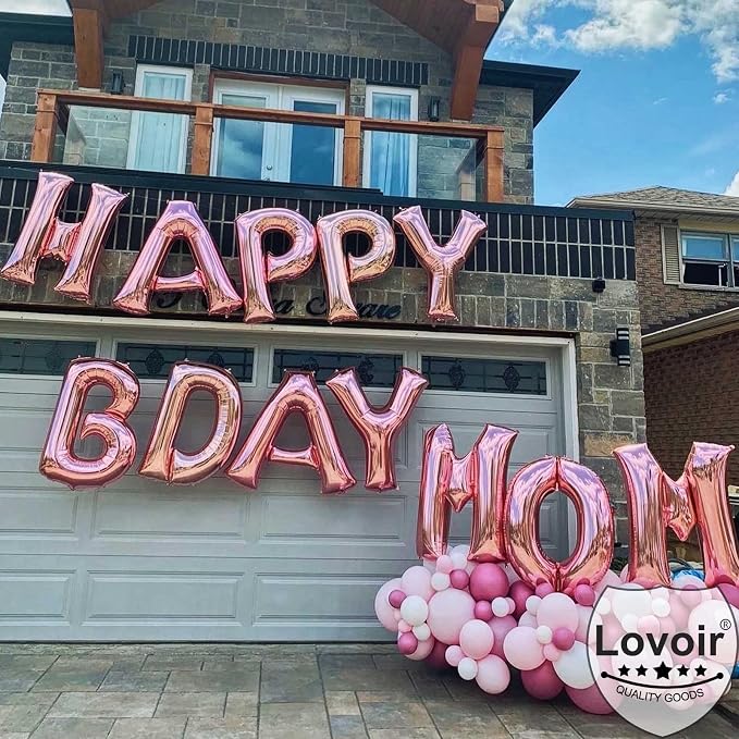 Lovoir 40 Inch Large Rose Gold Letter B Balloons Big Size Jumbo Mylar Foil - Image 3