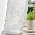 Anmao White Semi Sheer Light Filtering Curtains 102 Inches Long 2 Panels by Anmao