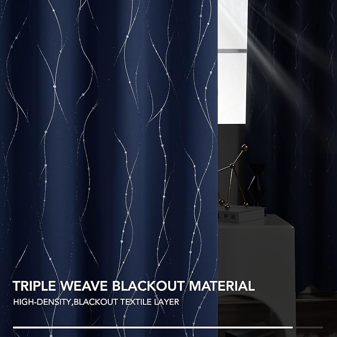 Deconovo Living Room Curtains 54 Inches Long, Thermal Insulated, Room Darkening - Image 9