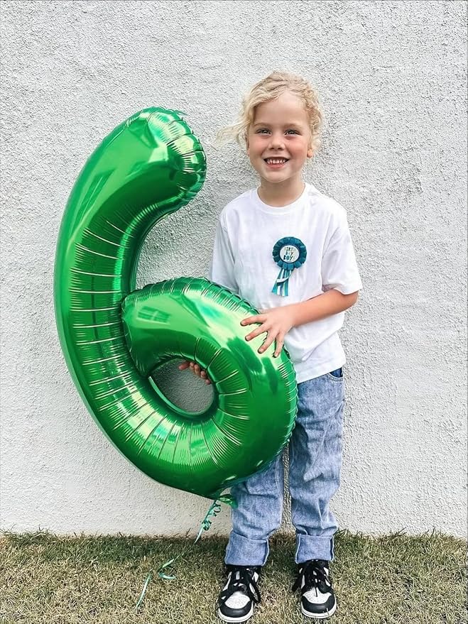 40 Inch Green Number 6 Balloon Birthday Party Decorations - Image 8