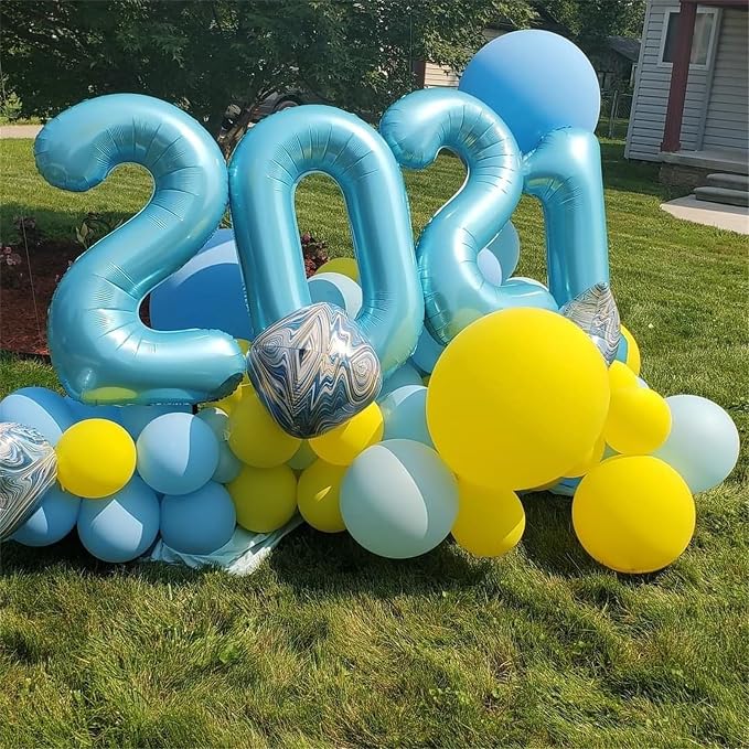 Light Blue 1 Balloon Number for 1st Birthday, 40 Inch Large Number Foil Balloons - Image 4