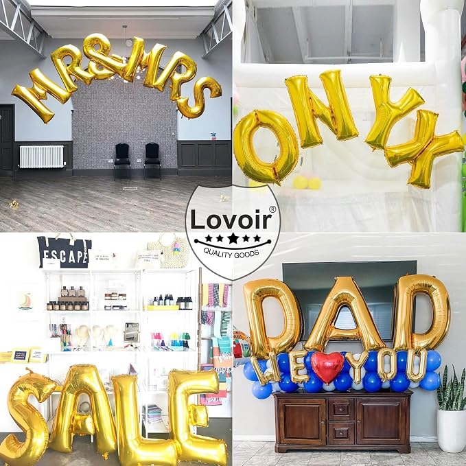 Lovoir 40 Inch Large Gold Letter Y Balloons Big Size Jumbo Mylar Foil Helium - Image 6