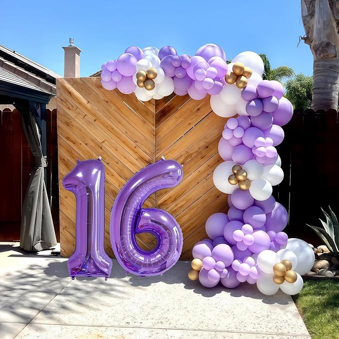 Purple 17 Balloon Number, 40 Inch Number 17 Balloon Big Foil Mylar Helium - Image 4