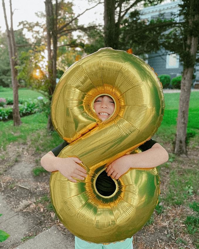 1 Balloon - Champagne Gold Birthday Number Balloons, 40 Inch Decorations | - Image 4