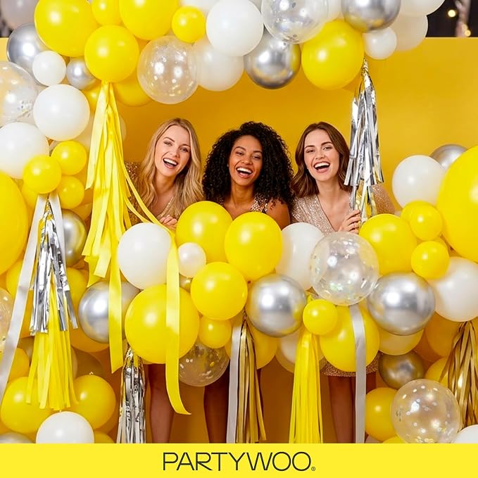 PartyWoo Yellow Balloons 85pcs Matte Yellow Color 18 12 10 5 Inch | Balloons - Image 5