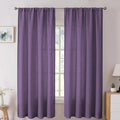 Tollpiz Short Linen Curtain Living Room Rod Pocket Semi Sheer Curtains Burlap by Tollpiz