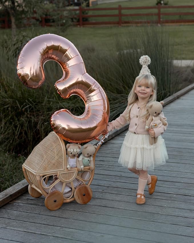 Rose Gold Number 3 Balloon 40 Inch - Image 7