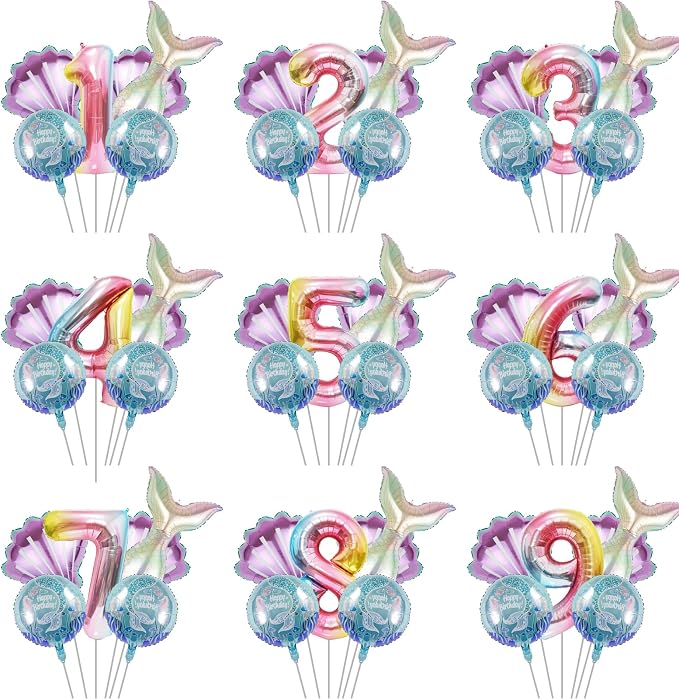 Mermaid Birthday Decorations Mermaid Balloons - Image 6