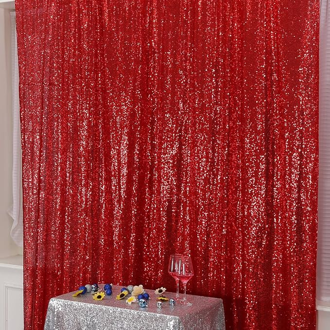 Poise3EHome 8FT x 8FT Sequin Photography Backdrop Curtain - Image 8