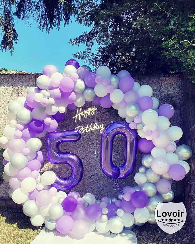 Purple 25 Number Balloons, 40 Inch Giant Number 25 Balloons Foil Mylar Helium - Image 6