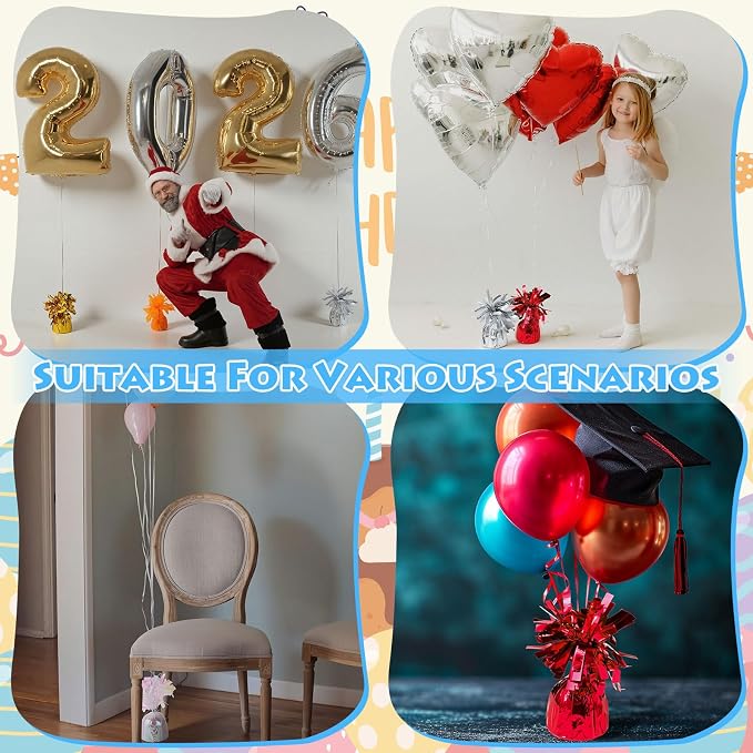 12 Pcs Balloon Weights White Metallic Anchor Balloon Holder - Image 7