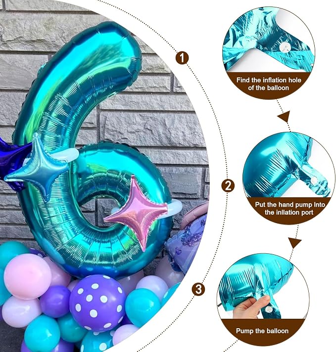 Number Balloons 12 Balloon 40 inch Light Blue - Image 5
