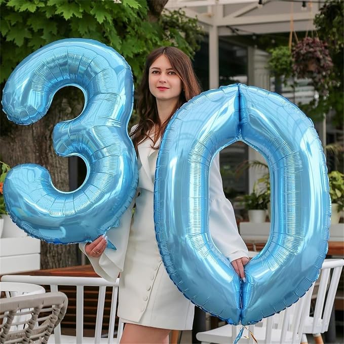 3rd Birthday Number Balloons for Kids, 40 Inch Foil Number 3 Balloons, Pastel - Image 4