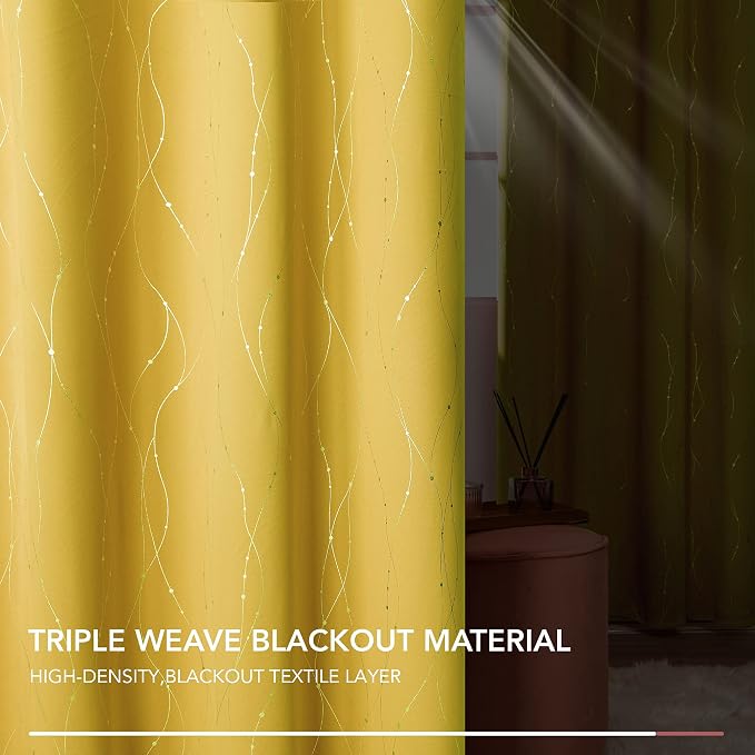 Deconovo Living Room Curtains 54 Inches Long, Thermal Insulated, Room Darkening - Image 4