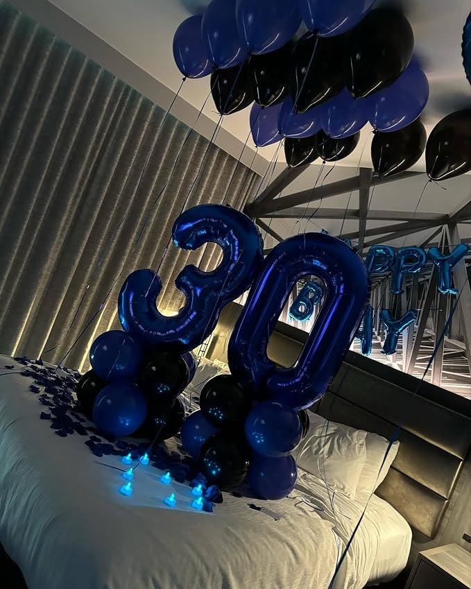 NightBlue Number 7 Balloon 40 Inch, 7th Birthday Decorations Men Women | Foil - Image 9