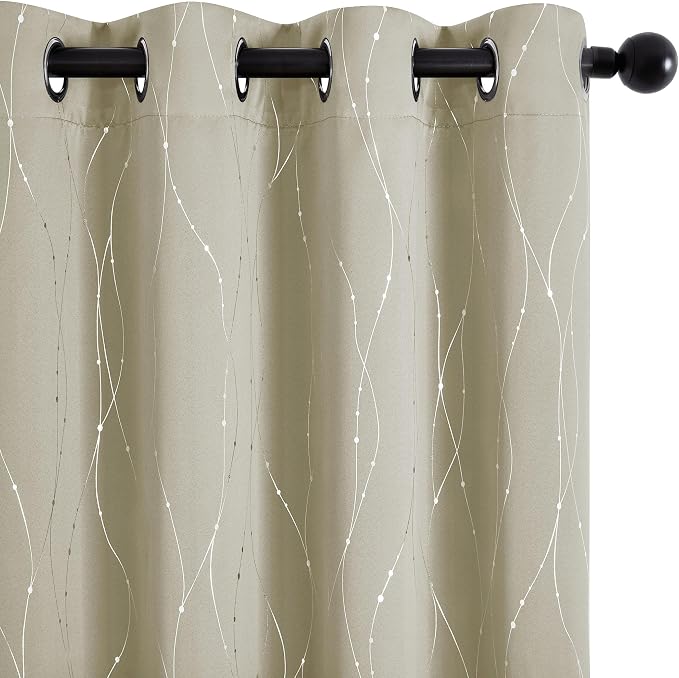 Deconovo 100% Blackout Living Room Curtains 84 Inches Long, Thermal Insulated - Image 8
