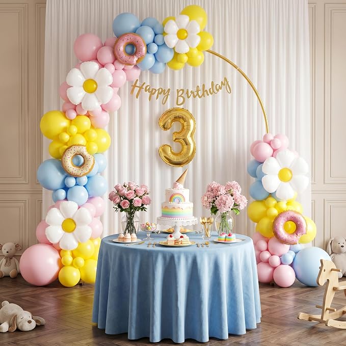 7.2FT Arch Backdrop Stand, Metal Gold Wedding Arch Frame, Balloon Arch Stand - Image 5
