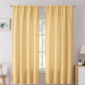 Tollpiz Linen Curtain Bedroom Rod Pocket Semi Sheer Curtains Burlap Light by Tollpiz
