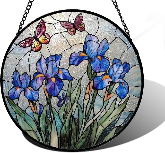 DASTOLL Stained Glass Window Hanging, and Mom 15x15 in by DASTOLL