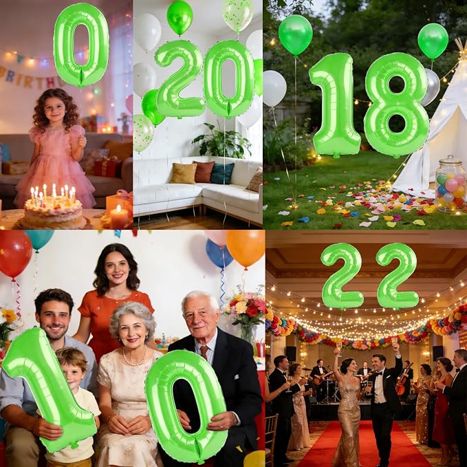 40 Inch Number 18 Balloons for 18th Birthday Party Decorations, 0-100 Fruit - Image 7