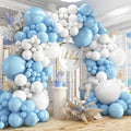 412Pcs Blue and White Balloon Arch Kit, 18 12 10 5 Inch Different Size Light by PAXILE