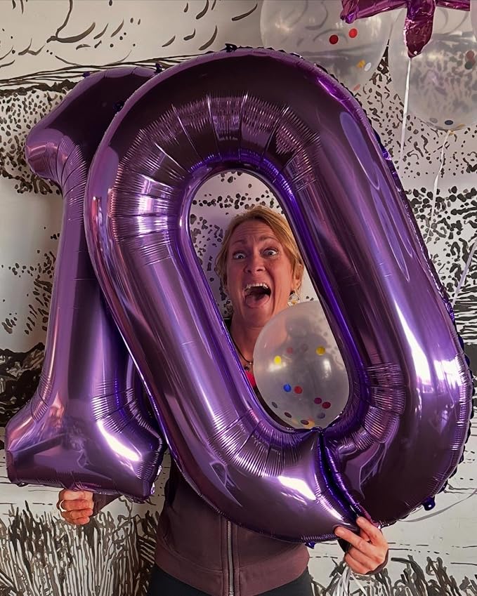 40 Inch Purple Number 9 Balloon Birthday Party Decorations - Image 8
