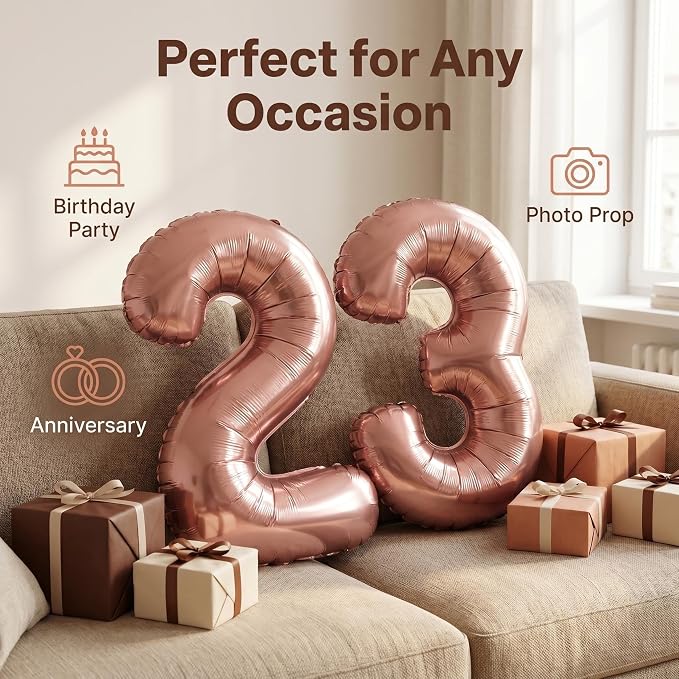 YPSelected 32 Inch Large Foil Helium Number Balloon Birthday Wedding Party 0-9 - Image 4