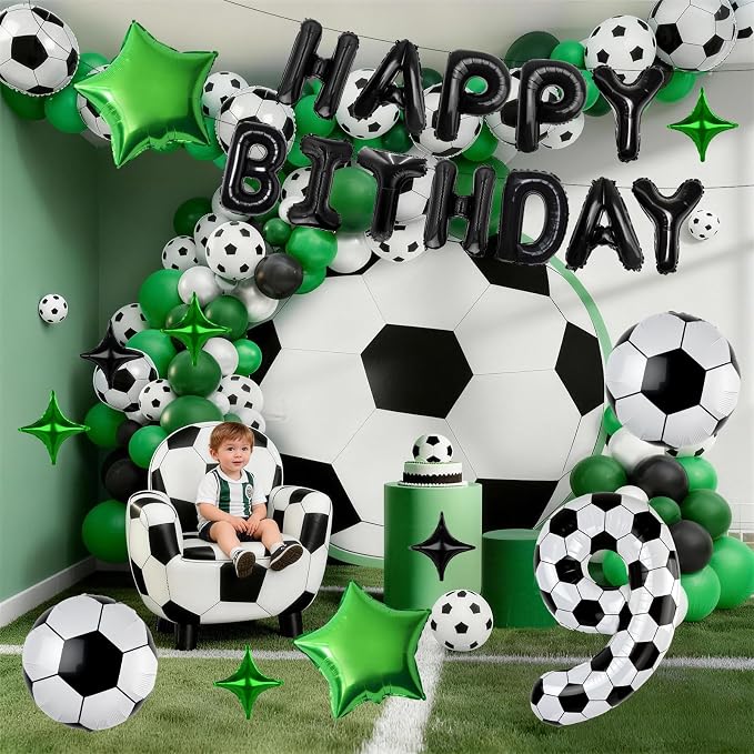 40 Inch Soccer Number 4 Balloon Set, Soccer Birthday Party Decorations | Sports - Image 4