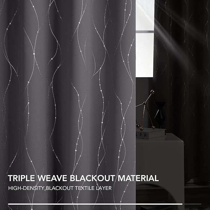 Deconovo Living Room Curtains 72 Inches Long, Thermal Insulated, Room Darkening - Image 9