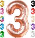 KatchOn Rose Gold Number 3 Balloon 40 Inch, Birthday Decorations by KatchOn