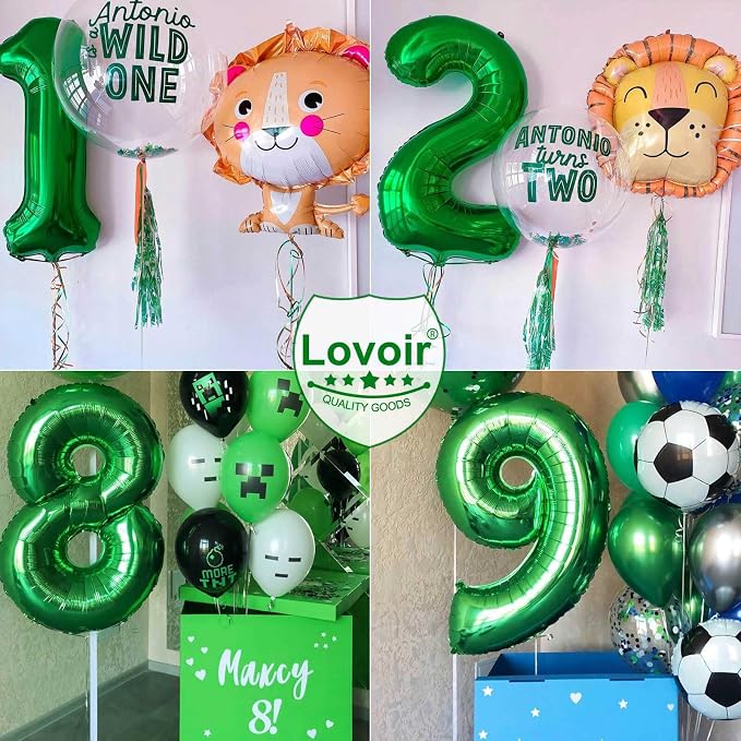 Dark Green 50 Number Balloons, 40 Inch Giant Number 50 Balloons Foil Mylar - Image 6