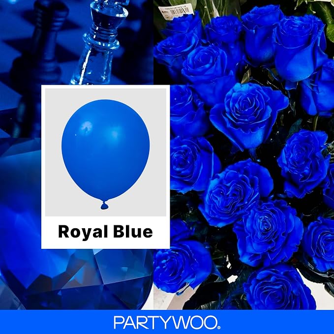 PartyWoo Royal Blue Balloons 152pcs Dark Blue Balloons Different Sizes | 18 12 - Image 2