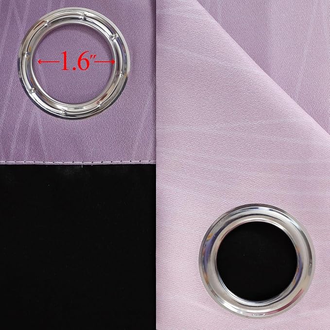 Pink and Purple Ombre Short Blackout Curtains 36 Inch Long, Thermal Insulated - Image 8
