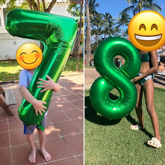 Number 0 Balloons Birthday Decorations, 40In Green Balloons - Image 5