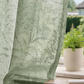 Anmao Sage Green Semi Sheer Light Filtering Curtains 90 Inches Long 2 Panels by Anmao