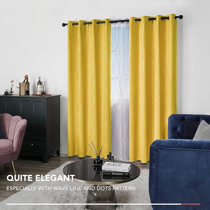 Deconovo Living Room Curtains 84 Inches Long, Thermal Insulated, Room Darkening - Image 7