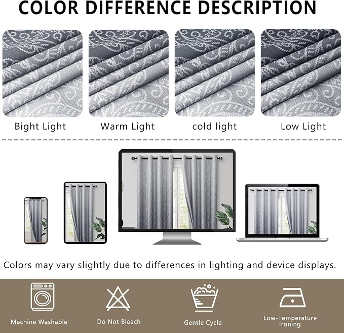 DWCN 100% Blackout Curtains for Bedroom 102 Inch Long - Image 7
