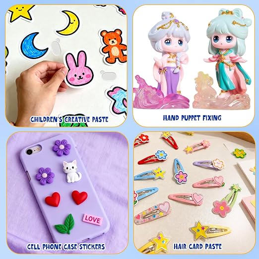 500Pcs Clear Sticky Dots, Sticky Tack 0.31''x0.51'' Removable Mounting Putty - Image 5