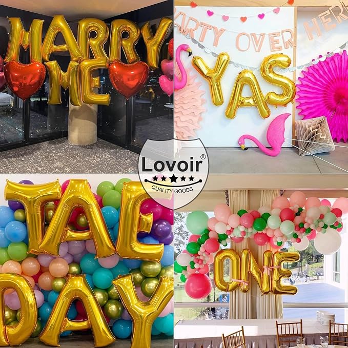 Lovoir 40 Inch Large Gold Letter Y Balloons Big Size Jumbo Mylar Foil Helium - Image 5