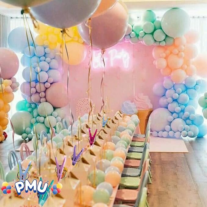 PMU Balloon Clip-N-Weight Assorted Pastel Colors 16-gram Plastic Balloon - Image 3