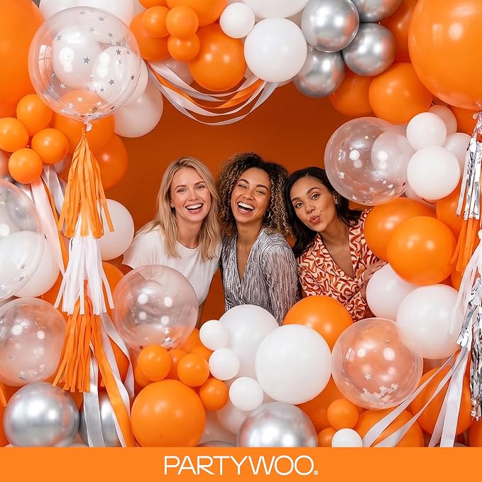 PartyWoo Orange Balloons 127pcs Fall Color 36 18 12 10 5 Inch | Balloons - Image 5