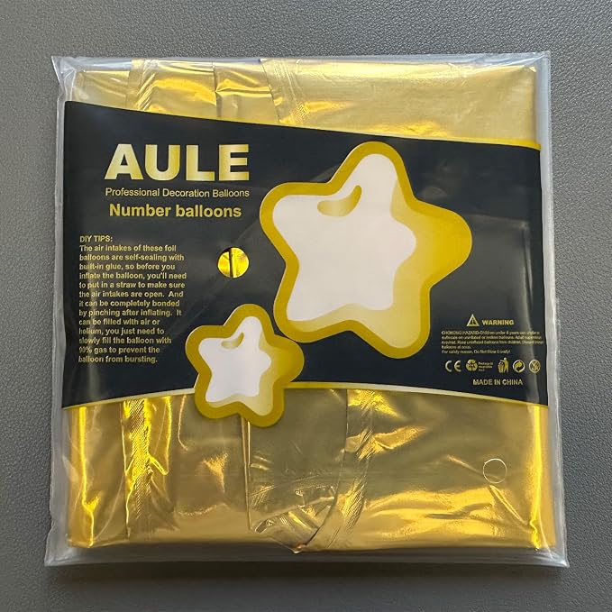 AULE 40 Inch Gold 30 Balloon Number Foil 0-9 Birthday Big Numbers | Birthday - Image 6