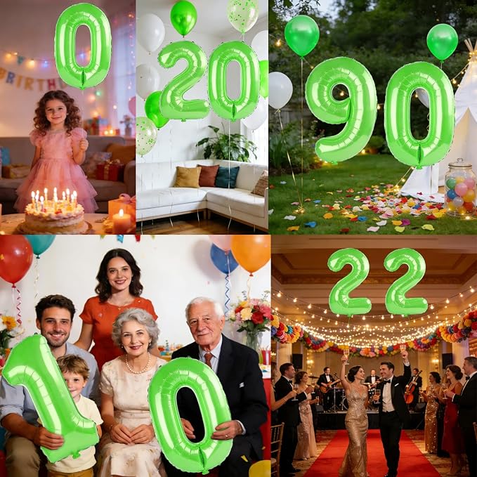 40 Inch Number 90 Balloons for 90th Birthday Party Decorations, 0-100 Fruit - Image 7