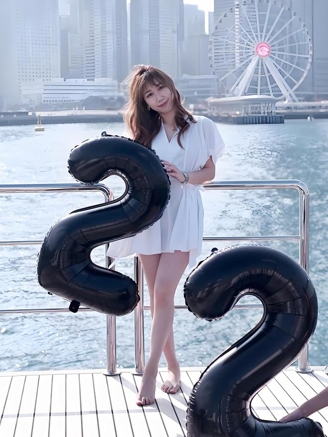 2 Balloon 40 inch Black Number Balloons - Image 3