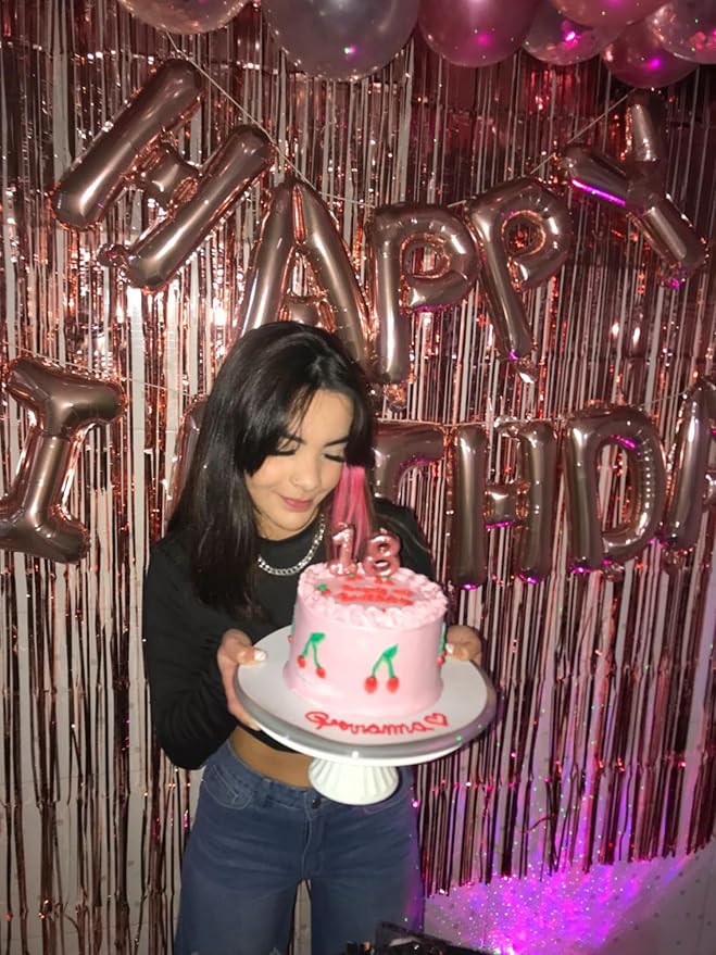 16" Rose Gold Letter Number Balloons, Happy Birthday & 2 Sets of A-Z 0-9 - Image 6