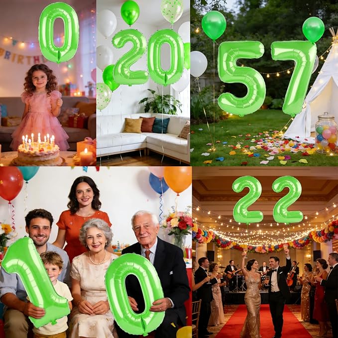 40 Inch Number 57 Balloons for 57th Birthday Party Decorations, 0-100 Fruit - Image 7