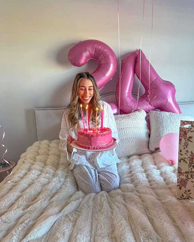 Pink Number 1 Balloon 40 Inch, 1st Birthday Party Decorations Men Women | Foil - Image 4
