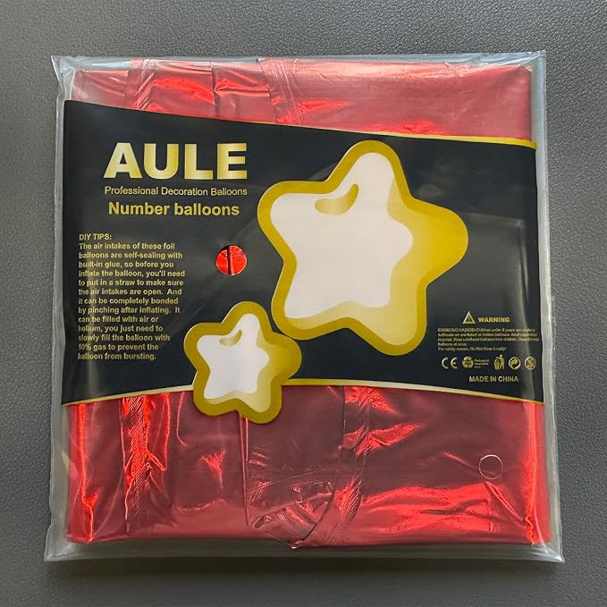 AULE 40 Inch Red 19 Balloon Number Foil 0-9 Birthday Big Numbers | Birthday - Image 6