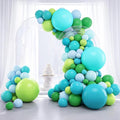 RUBFAC 129pcs Blue Green Balloons Different Sizes 18 12 10 5 Inch by RUBFAC
